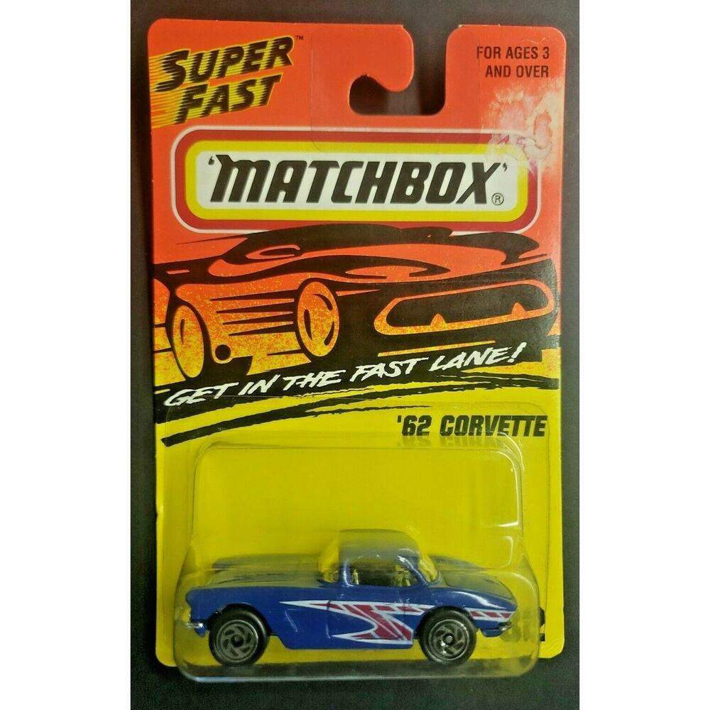 1995 Matchbox 1962 Corvette‎ #32 Blue NIB HW4